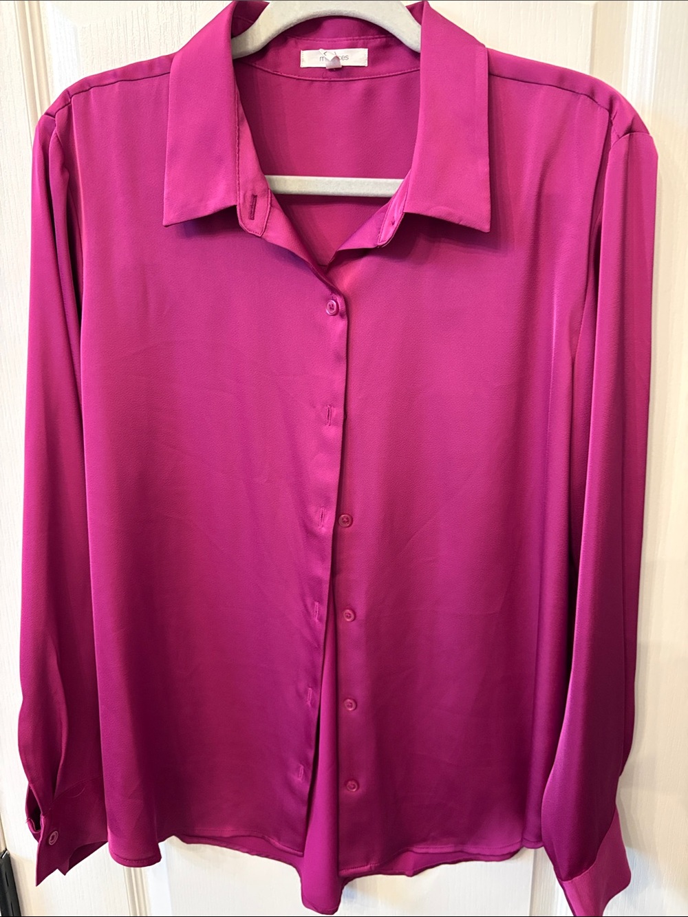 Maurices Fuchsia Long-Sleeve Button-Down Shirt